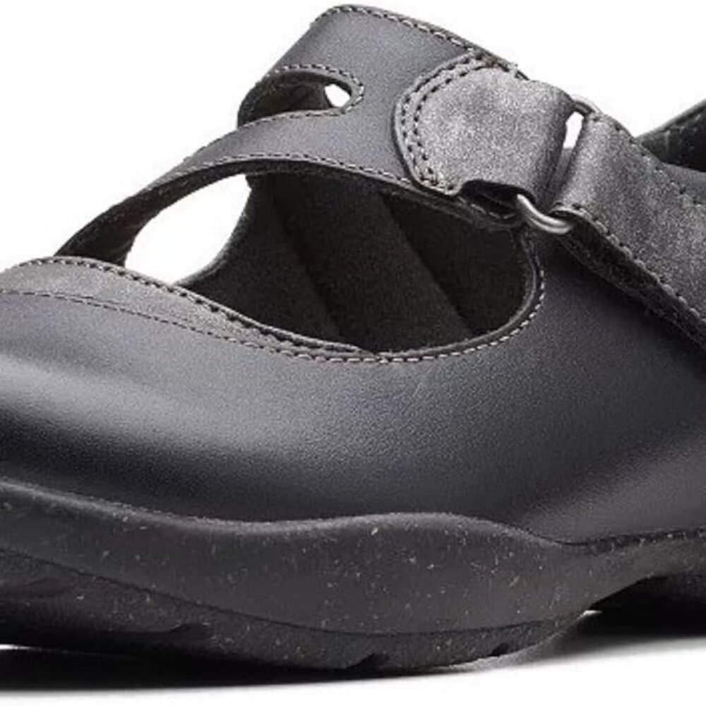 Women's Roseville Mary Jane Flats Leather Synthetic Rubber Sole Size 7.5
